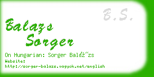 balazs sorger business card